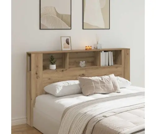 Gultas Galvgalis Ar Plauktu 180X18,5X102,5 Cm Inženierijas Koks Vidaxl