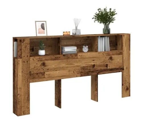 Gultas Galvgalis Ar Plauktu, 200X18,5X102,5 Cm, Konstruēts Koks Vidaxl