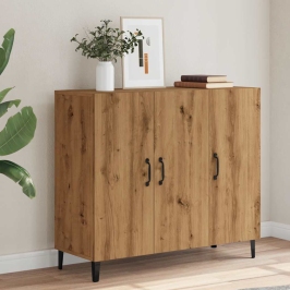 Kumode, Koka Krāsa, 90X34X80 Cm, Inženierijas Koks Vidaxl