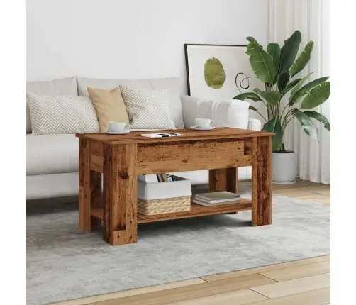 Kafijas Galdiņš Old Wood 101X49X52 Cm Engineered Wood Vidaxl
