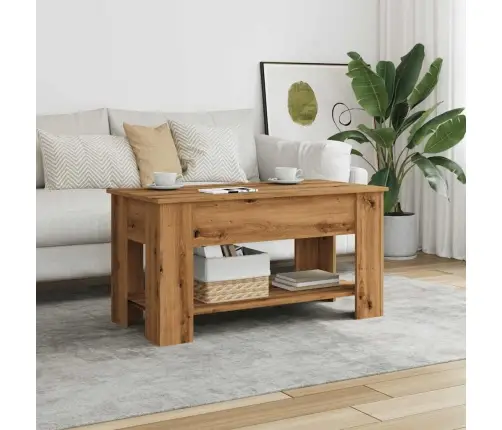 Kafijas Galdiņš Artisan Ozols 101X49X52 Cm Inženierijas Koks Vidaxl