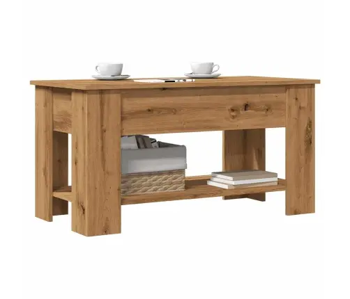 Kafijas Galdiņš Artisan Ozols 101X49X52 Cm Inženierijas Koks Vidaxl