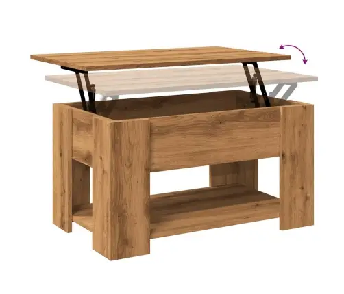 Kafijas Galdiņš Artisan Ozols 79X49X41 Cm Engineered Wood Vidaxl