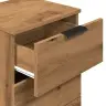 Naktsskapītis, Koka Krāsa, 40X36X65 Cm, Inženierijas Koks Vidaxl