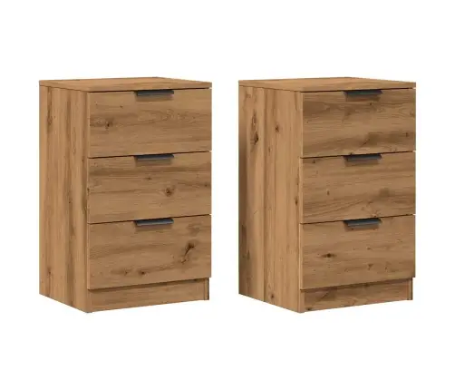 Naktsskapīši 2 Gab. Koka Krāsa 40X36X65 Cm Inženierijas Koks Vidaxl