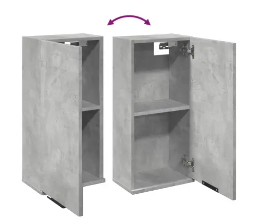 Vannasistabas Sienas Skapītis, Betona Pelēks, 32X20X67 Cm Vidaxl