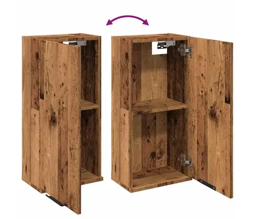 Seinale Kinnitatav Vannitoakapp, Vana Puit, 32X20X67 Cm