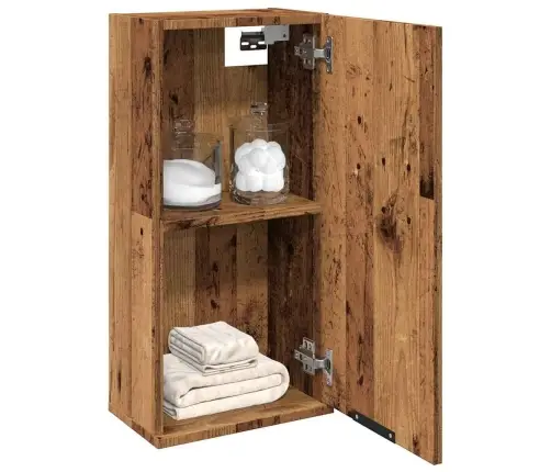 Seinale Kinnitatav Vannitoakapp, Vana Puit, 32X20X67 Cm