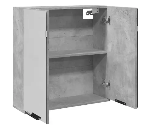 Vannasistabas Spoguļskapītis, Pelēks, 64X20X66,5 Cm Vidaxl