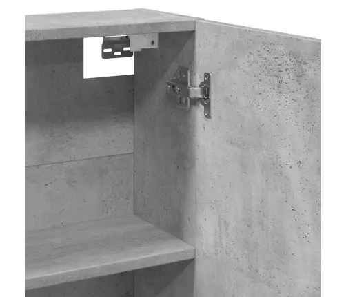 Vannasistabas Spoguļskapītis, Pelēks, 64X20X66,5 Cm Vidaxl