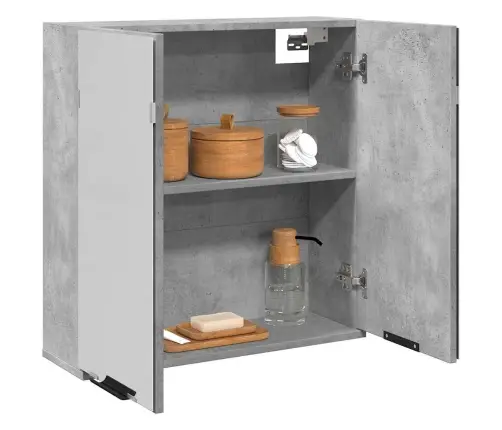 Vannasistabas Spoguļskapītis, Pelēks, 64X20X66,5 Cm Vidaxl