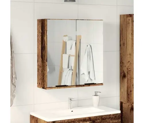 Veidrodinė Spintelė Vonios Kambariui Sena Mediena 64X20X66,5 Cm