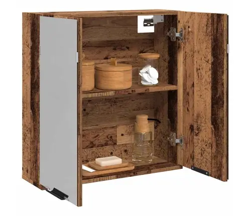 Veidrodinė Spintelė Vonios Kambariui Sena Mediena 64X20X66,5 Cm