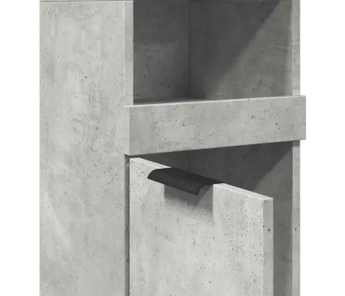 Vannasistabas Skapis, Pelēks, 32X34X188,5 Cm, Inženierijas Koks Vidaxl