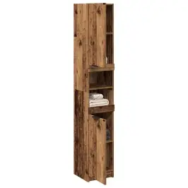 Vannas Istabas Skapis Old Wood 32X34X188,5 Cm Engineered Wood Vidaxl