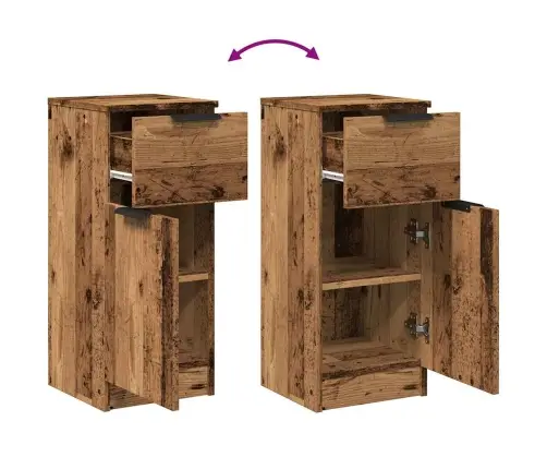 Šoninės Spintelės, 2Vnt., Medienos, 30X30X70cm Mediena