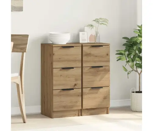 Puhvetkapid 2 Tk Artisan Oak 30X30X70 Cm Engineered Wood