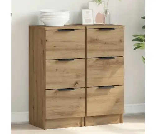 Puhvetkapid 2 Tk Artisan Oak 30X30X70 Cm Engineered Wood