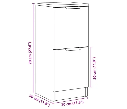 Kumodes, 2 Gab., Veca Koka, 30X30X70 Cm, Inženierijas Koks Vidaxl Kumodes, 2 Gab., Veca Koka, 30X30X70 Cm, Inženierijas Koks Vidaxl