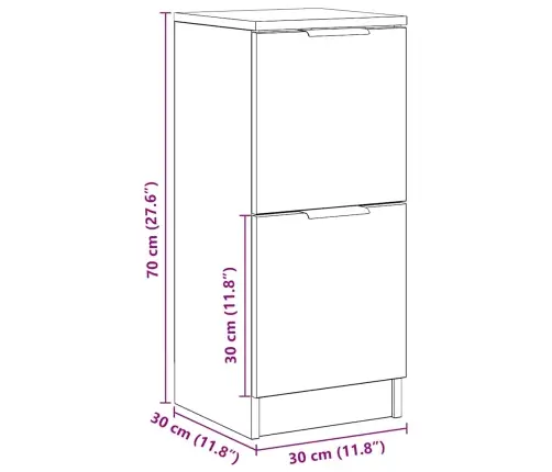 Puhvetkapp Artisan Oak 30X30X70 Cm Engineered Wood