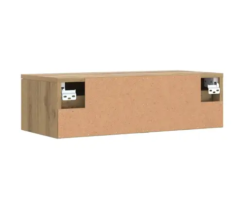 Sienas Skapītis, Koka Krāsa, 68X30X20 Cm, Inženierijas Koks Vidaxl