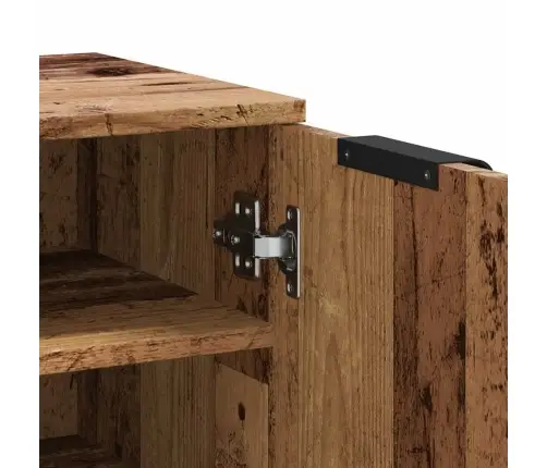 Apavu Skapītis, Veca Koka, 29,5X35X100,5 Cm, Konstruēts Koks Vidaxl