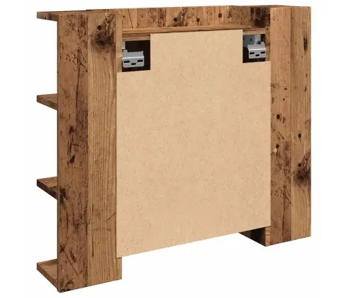 Spoguļskapis Ar Led Old Wood 70X16,5X60 Cm Vidaxl