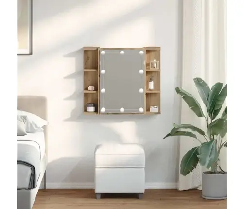 Spoguļskapis Ar Led Artisan Ozolu 70X16,5X60 Cm Vidaxl