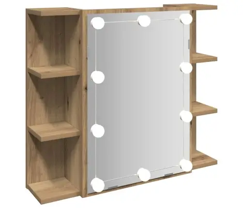 Spoguļskapis Ar Led Artisan Ozolu 70X16,5X60 Cm Vidaxl