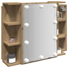 Spoguļskapis Ar Led Artisan Ozolu 70X16,5X60 Cm Vidaxl