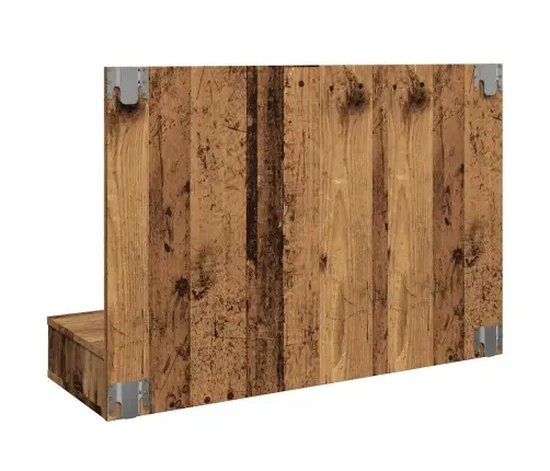 Spoguļskapis Ar Led Old Wood 90X31,5X62 Cm Vidaxl