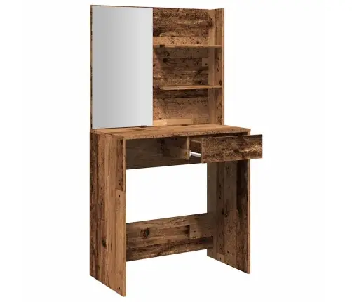 Tualetes Galdiņš Ar Spoguli Veca Koka 74,5X40X141 Cm Vidaxl