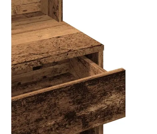 Tualetes Galdiņš Ar Spoguli Veca Koka 74,5X40X141 Cm Vidaxl