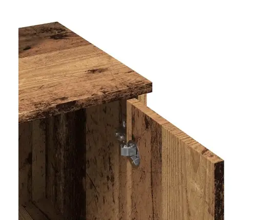 Tualettlaud Peegliga Vana Puit 86,5X35X136 Cm