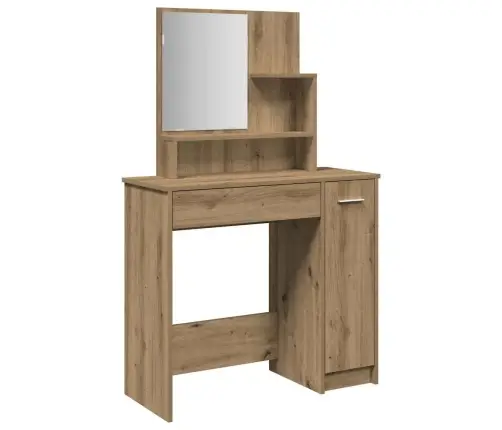 Tualetes Galdiņš Ar Spoguli Artisan Ozols 86,5X35X136 Cm Vidaxl
