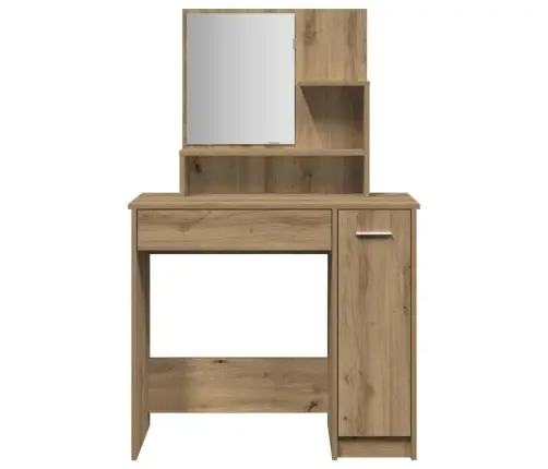 Tualetes Galdiņš Ar Spoguli Artisan Ozols 86,5X35X136 Cm Vidaxl