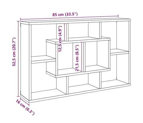 Sieninė Lentyna, Ąžuolo Spalvos, 85X16X52,5 cm Inžinerinė Mediena