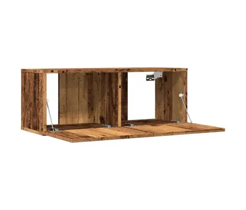 Sieninės Tv Spintelės, 2Vnt., Sendintos Medienos, 80X30X30Cm Sieninės Tv Spintelės, 2Vnt., Sendintos Medienos, 80X30X30Cm