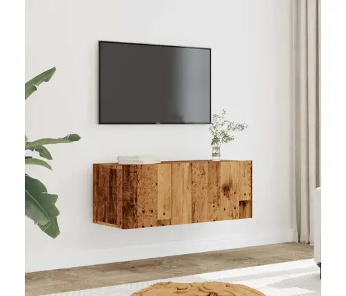Sieninės Tv Spintelės, 2Vnt., Sendintos Medienos, 80X30X30Cm Sieninės Tv Spintelės, 2Vnt., Sendintos Medienos, 80X30X30Cm