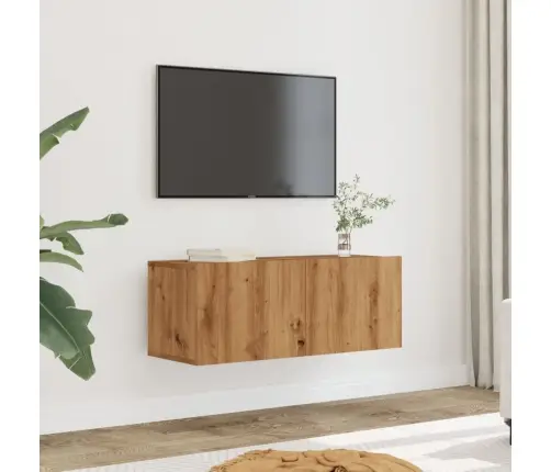 2-Osaline Seinale Paigaldatav Telerikapi Komplekt Artisian Oak