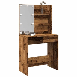 Tualetes Galdiņš Ar Led Old Wood 74,5X40X141 Cm Vidaxl