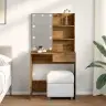 Tualetes Galdiņš Ar Led Artisan Ozolu 74,5X40X141 Cm Vidaxl
