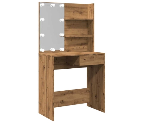Tualetes Galdiņš Ar Led Artisan Ozolu 74,5X40X141 Cm Vidaxl