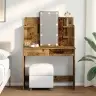 Kosmetinis Staliukas Su Led Lemputėmis, Medienos, 96X40X142Cm
