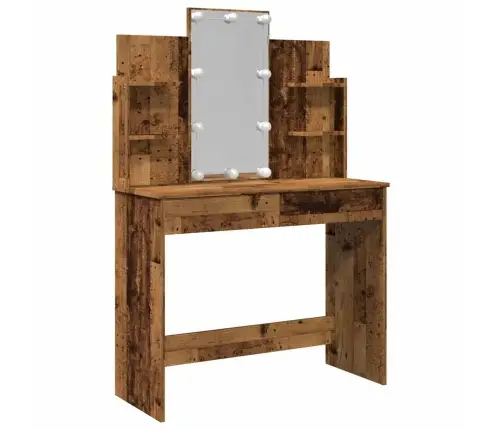 Kosmetinis Staliukas Su Led Lemputėmis, Medienos, 96X40X142Cm