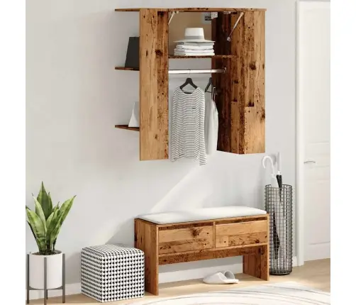 Gaiteņa Skapītis, Veca Koka, 97,5X37X99Cm, Inženierijas Koks Vidaxl