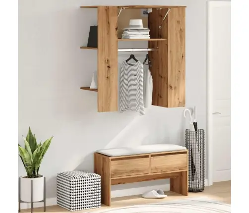 Gaiteņa Skapītis, Koka Krāsa, 97,5X37X99 Cm, Inženierijas Koks Vidaxl