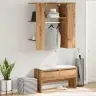 Gaiteņa Skapītis, Koka Krāsa, 97,5X37X99 Cm, Inženierijas Koks Vidaxl