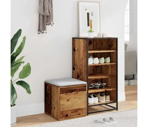 Kastes Atvilktne Old Wood 40,5X40X40 Cm Engineered Wood Vidaxl