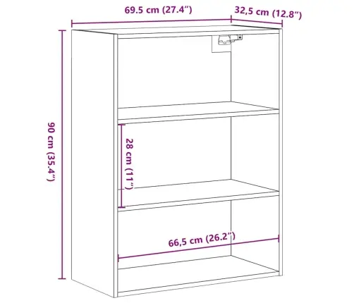 Piekarams Skapītis, Veca Koka, 69,5X32,5X90 Cm Vidaxl Piekarams Skapītis, Veca Koka, 69,5X32,5X90 Cm Vidaxl